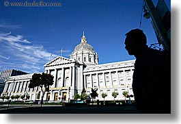 california, city hall, horizontal, san francisco, silhouettes, west coast, western usa, photograph