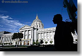 california, city hall, horizontal, san francisco, silhouettes, west coast, western usa, photograph