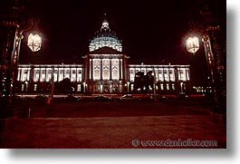 california, cities, city hall, horizontal, nite, san francisco, west coast, western usa, photograph