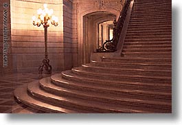 california, cities, city hall, horizontal, san francisco, stairs, west coast, western usa, photograph