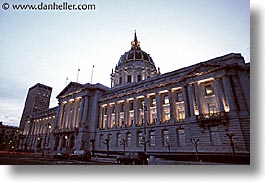 california, city hall, horizontal, nite, san francisco, west coast, western usa, photograph