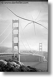 abstracts, black and white, bridge, california, golden gate, golden gate bridge, national landmarks, posters, san francisco, vertical, west coast, western usa, photograph