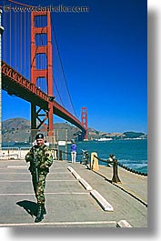 bridge, california, fort, ft point, golden gate, golden gate bridge, guards, national landmarks, point, san francisco, vertical, west coast, western usa, photograph