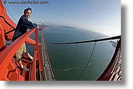 bridge, california, dans, fisheye lens, golden gate, horizontal, national landmarks, petes, san francisco, tops, west coast, western usa, photograph