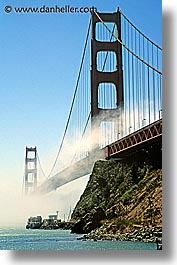 bridge, california, gate house, gates, golden gate, golden gate bridge, houses, national landmarks, san francisco, vertical, west coast, western usa, photograph