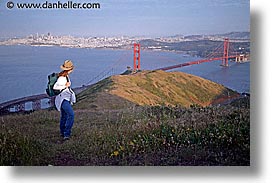 bridge, california, golden gate, golden gate bridge, headlands, hiking, horizontal, jills, national landmarks, san francisco, west coast, western usa, photograph