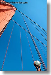 bridge, california, days, golden gate, golden gate bridge, half, lamps, moon, national landmarks, san francisco, vertical, west coast, western usa, photograph