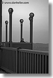 bridge, california, golden gate, golden gate bridge, lampposts, lamps, national landmarks, san francisco, vertical, west coast, western usa, photograph