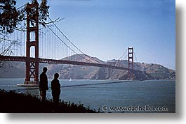 bridge, california, golden gate, golden gate bridge, horizontal, national landmarks, san francisco, silhouettes, west coast, western usa, photograph
