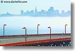 bridge, california, golden gate, horizontal, national landmarks, san francisco, traffic, west coast, western usa, photograph