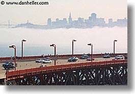 bridge, california, golden gate, horizontal, national landmarks, san francisco, traffic, west coast, western usa, photograph