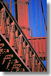 below, bridge, california, close, golden gate, golden gate bridge, national landmarks, san francisco, vertical, west coast, western usa, photograph