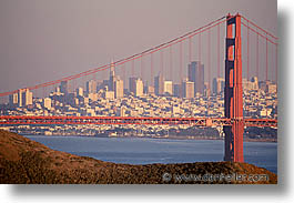 bridge, california, golden gate, golden gate bridge, horizontal, national landmarks, san francisco, west coast, western usa, photograph