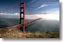 bridge, california, cars, golden gate, golden gate bridge, horizontal, national landmarks, san francisco, west coast, western usa, photograph