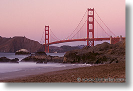 bridge, california, dusk, golden gate, golden gate bridge, horizontal, national landmarks, san francisco, west coast, western usa, photograph
