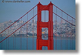 bridge, california, cities, closeup, golden gate, horizontal, national landmarks, nite, north, san francisco, slow exposure, towers, west coast, western usa, photograph