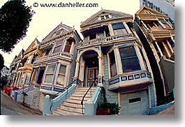 california, homes, horizontal, san francisco, sisters, victorians, west coast, western usa, photograph