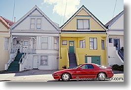 california, homes, horizontal, rowhouses, san francisco, west coast, western usa, photograph