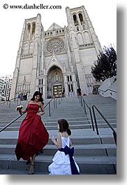 buildings, california, childrens, churches, girls, people, religious, san francisco, structures, vertical, west coast, western usa, womens, photograph