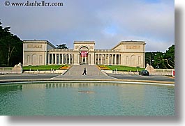 california, horizontal, legion of honor, museums, pond, san francisco, west coast, western usa, photograph