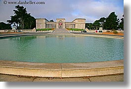 california, horizontal, legion of honor, museums, pond, san francisco, west coast, western usa, photograph