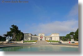 california, horizontal, legion of honor, museums, pond, san francisco, west coast, western usa, photograph