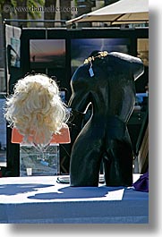 black, blonds, california, san francisco, torso, vertical, west coast, western usa, wig, photograph