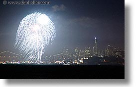 california, downtown, fireworks, horizontal, long exposure, nite, san francisco, west coast, western usa, photograph