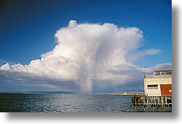 bay, california, clouds, horizontal, ocean, san francisco, storm, west coast, western usa, photograph