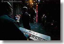 back stage, california, dancers, horizontal, keyboard, people, san francisco, west coast, western usa, photograph