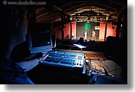 back stage, boards, california, horizontal, lighting, people, san francisco, stage, west coast, western usa, photograph