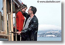 cable car, california, couples, fun, happy, horizontal, men, people, san francisco, west coast, western usa, womens, photograph