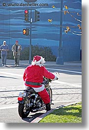 bikers, california, men, people, san francisco, santa, vertical, west coast, western usa, photograph