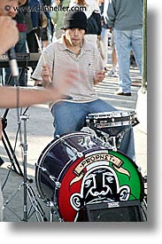 california, drummer, men, people, prophet, san francisco, vertical, west coast, western usa, photograph