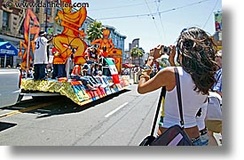 california, carnival, fans, floats, horizontal, people, private industry counsel, san francisco, west coast, western usa, yo sf, youth opportunity, photograph