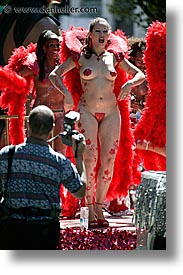 california, carnival, dancers, naked, people, private industry counsel, san francisco, vertical, west coast, western usa, youth opportunity, photograph