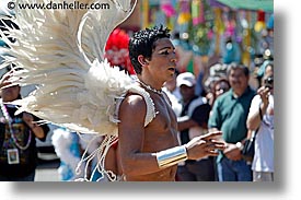 california, carnival, feathered, horizontal, men, people, private industry counsel, san francisco, west coast, western usa, white, youth opportunity, photograph