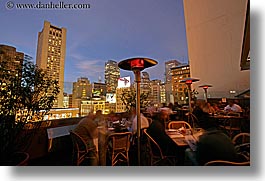 california, cityscapes, horizontal, long exposure, nite, restaurants, rooftops, san francisco, union square, west coast, western usa, photograph