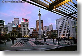 california, cityscapes, dusk, horizontal, nite, san francisco, union square, west coast, western usa, photograph