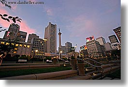 california, cityscapes, dusk, horizontal, nite, san francisco, slow exposure, union square, west coast, western usa, photograph