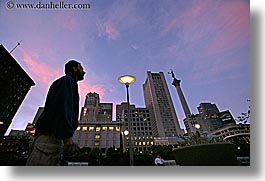 california, cityscapes, dusk, horizontal, nite, san francisco, silhouettes, union square, west coast, western usa, photograph