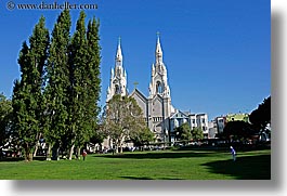 california, churches, horizontal, paul, peters, san francisco, washington square, west coast, western usa, photograph
