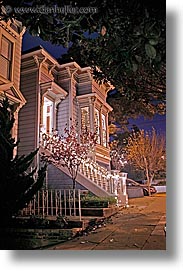 california, christmas, edwardian, long exposure, san francisco, vertical, west coast, western usa, photograph