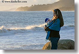 babies, beaches, boys, california, childrens, horizontal, jack and jill, jills, mothers, nature, ocean, people, santa barbara, water, west coast, western usa, womens, photograph