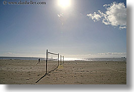 balls, beaches, california, clouds, horizontal, nature, nets, ocean, santa barbara, sky, sun, valley, water, west coast, western usa, photograph