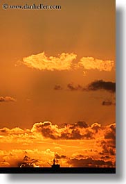 california, clouds, flash, green, nature, oil rig, santa barbara, sky, structures, sun, sunsets, vertical, west coast, western usa, photograph