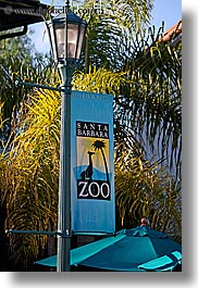 banners, barbara, california, santa, santa barbara, vertical, west coast, western usa, zoo, photograph