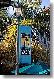 banners, barbara, california, santa, santa barbara, vertical, west coast, western usa, zoo, photograph