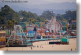 amusement park, beaches, boardwalk, california, horizontal, rides, roller coaster, santa cruz, west coast, western usa, photograph