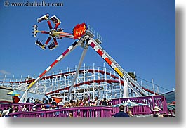 amusement park, balls, boardwalk, california, fizz, horizontal, rides, santa cruz, west coast, western usa, photograph